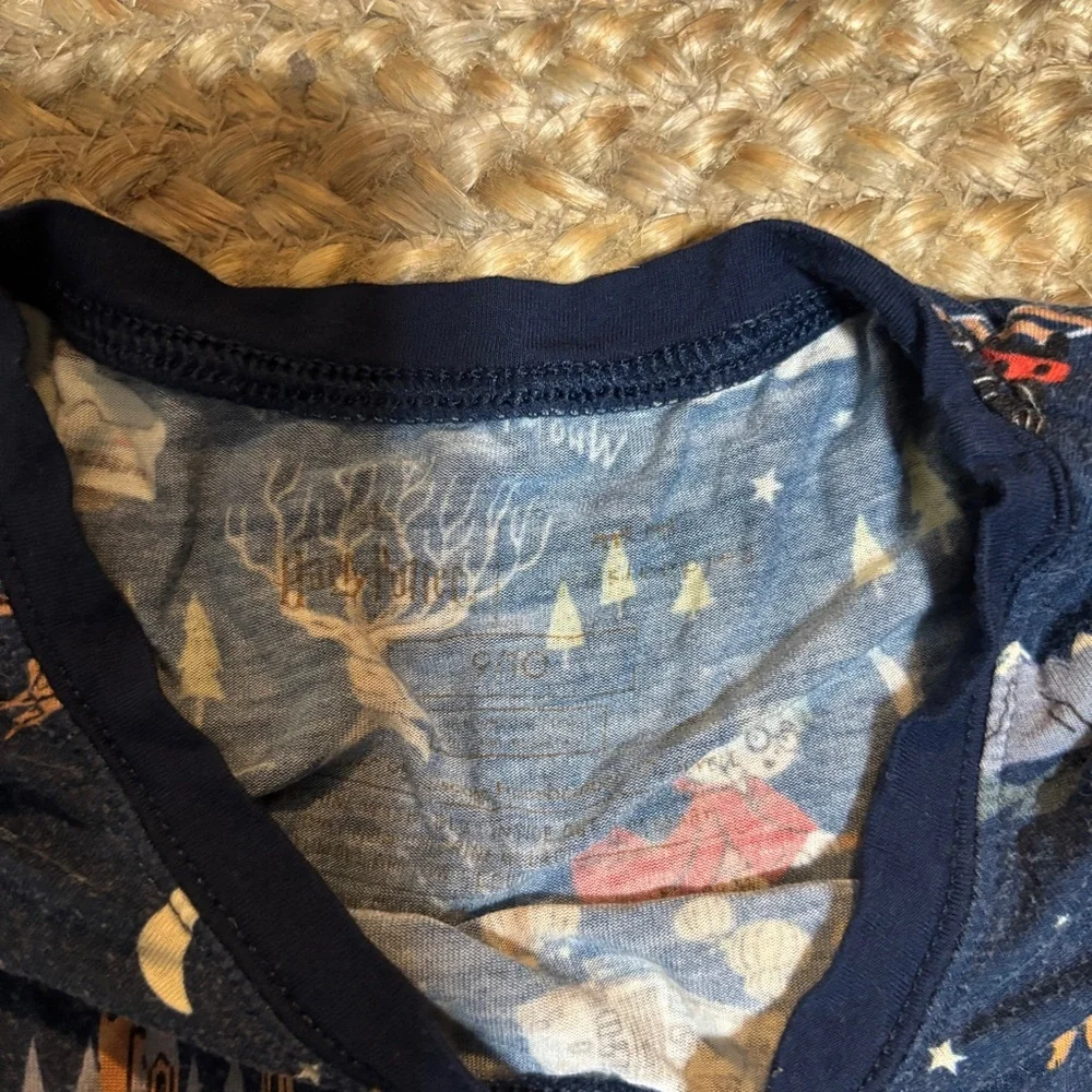 Little Sleepies Navy Pajama Set with Whimsical Print - Picture 2 of 5
